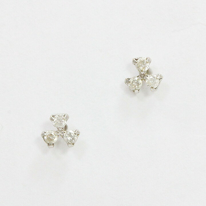 ホワイトゴールド k14wg ダイヤモンド0.03ct ピアス 新品