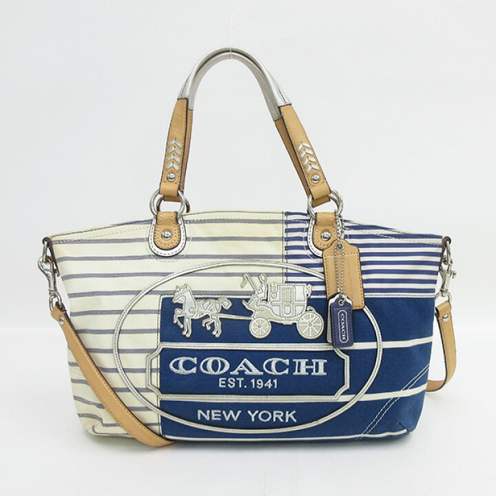 楽天市場】COACH(コーチ) ボーダー 2WAY トート ショルダーバッグ 