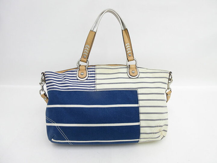楽天市場】COACH(コーチ) ボーダー 2WAY トート ショルダーバッグ 