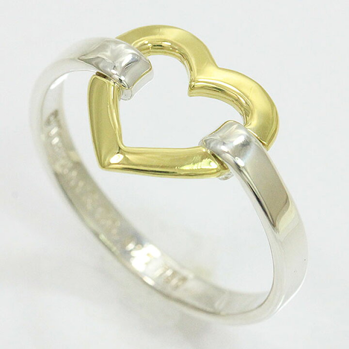 楽天市場】Tiffany&Co.(ティファニー) コンビ ハート リング 10号 18金 