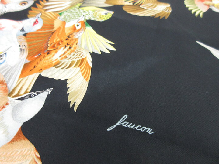 楽天市場】HERMES(エルメス) 鳥柄 スカーフ カレ90 黒 ブラック シルク 