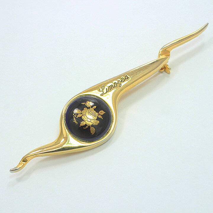 楽天市場】Limoges(リモージュ） ブローチ フラワー ゴールド金具 