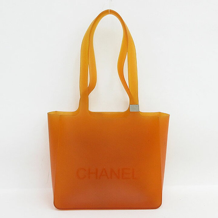 楽天市場】CHANEL(シャネル) ロゴ トート ショルダー バッグ オレンジ 