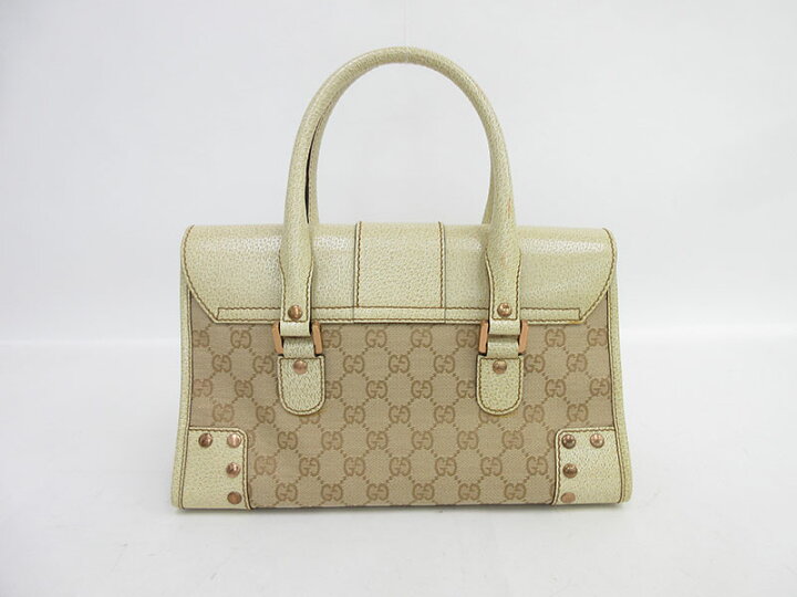楽天市場】GUCCI(グッチ) ハンドバッグ 124286 ベージュ GGキャンバス 