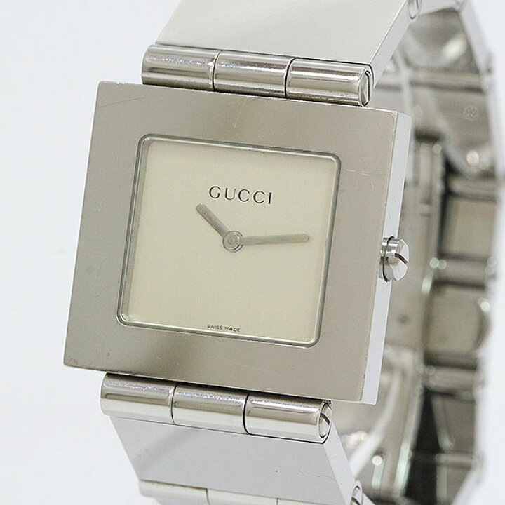 楽天市場】GUCCI(グッチ) スクエア 600M ホワイト文字盤 ステンレス 