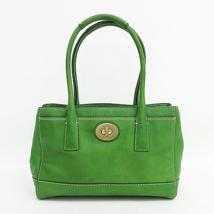 楽天市場】COACH(コーチ) トートバッグ 11553 黄緑 グリーン レザー  