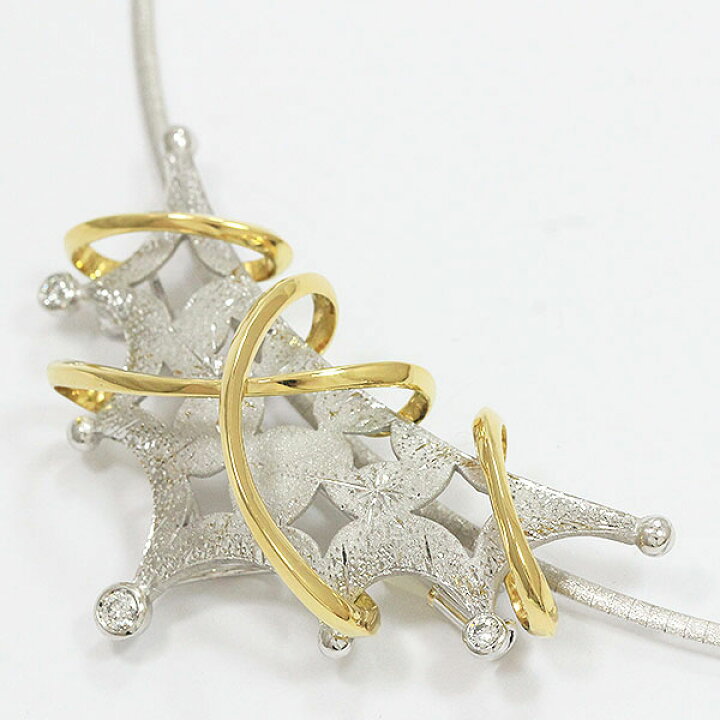 楽天市場】松井久子 ネックレス ブローチ両用 ダイヤモンド 計0.19ct 