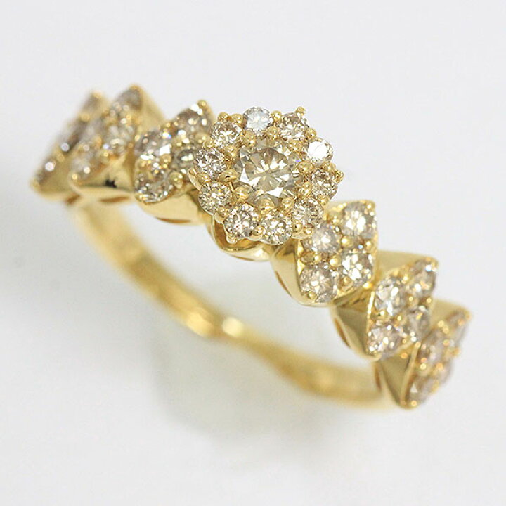 楽天市場】 ダイヤモンド 計1.00ct リング 11号 18金イエローゴールド 