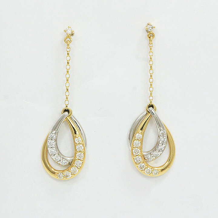 楽天市場】 ダイヤモンド 各計0.12ct ピアス 18金イエローゴールド  