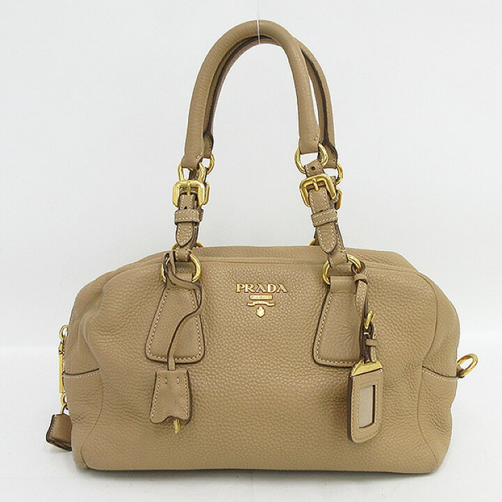 楽天市場】PRADA(プラダ) ミニボストンバッグ B3091M ベージュ レザー 
