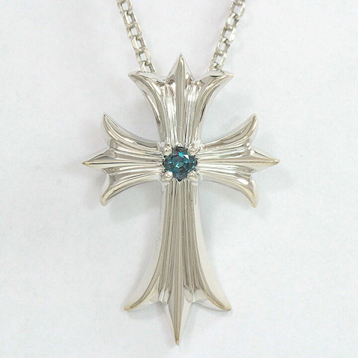 楽天市場】ネックレス クロス アレキサンドライト 0.16ct 18金ホワイト 