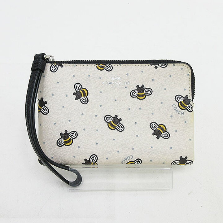 楽天市場】COACH(コーチ) 蜂モチーフ リストレットポーチ F26652 白 
