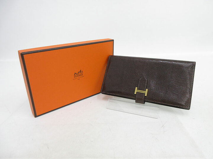 楽天市場】HERMES(エルメス) ベアン クラシック 長財布 茶 ブラウン 