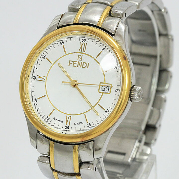 楽天市場】FENDI(フェンディ) オロロジ デイト 210G 白 ホワイト文字 