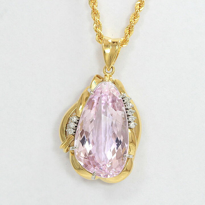 楽天市場】クンツァイト 18.90ct/ダイヤモンド 計0.12ct ネックレス 18 
