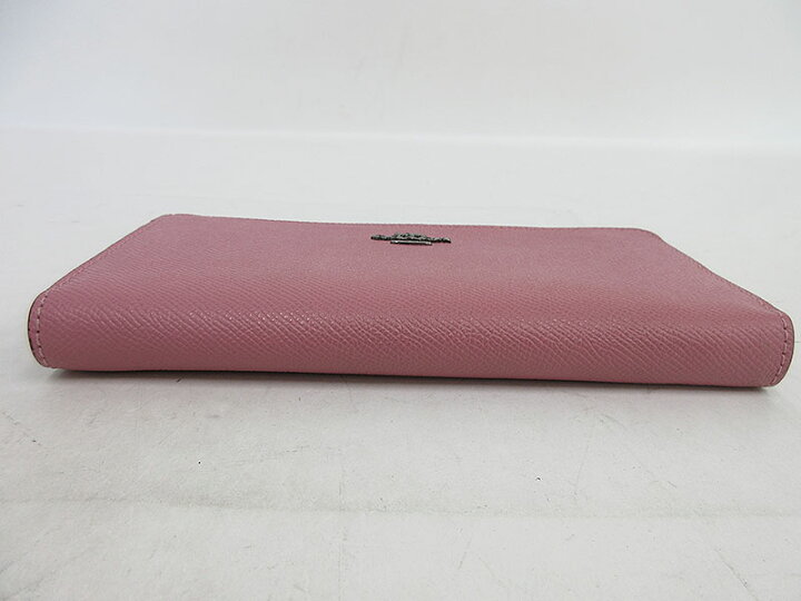 楽天市場】COACH(コーチ) L字ファスナー長財布 39746 ピンク レザー 