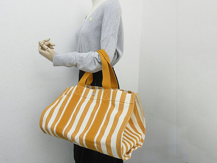 楽天市場】HERMES(エルメス) ストライプ カンヌGM トートバッグ  