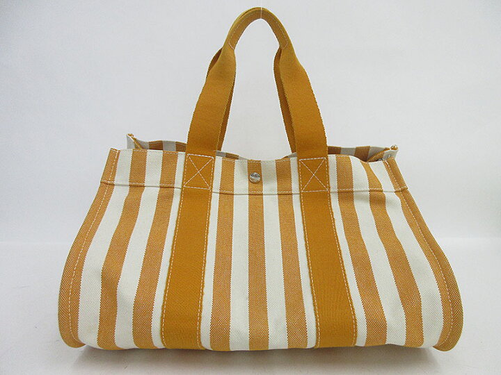 楽天市場】HERMES(エルメス) ストライプ カンヌGM トートバッグ 