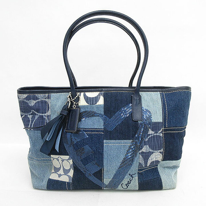 楽天市場】COACH(コーチ) パッチワーク トートバッグ 17054 青 ブルー 