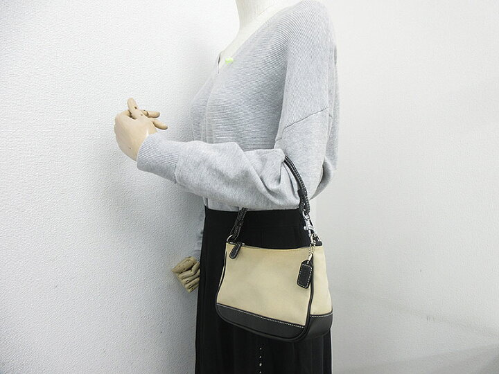 楽天市場】COACH(コーチ) アクセサリーポーチ 7769 ベージュ×黒  