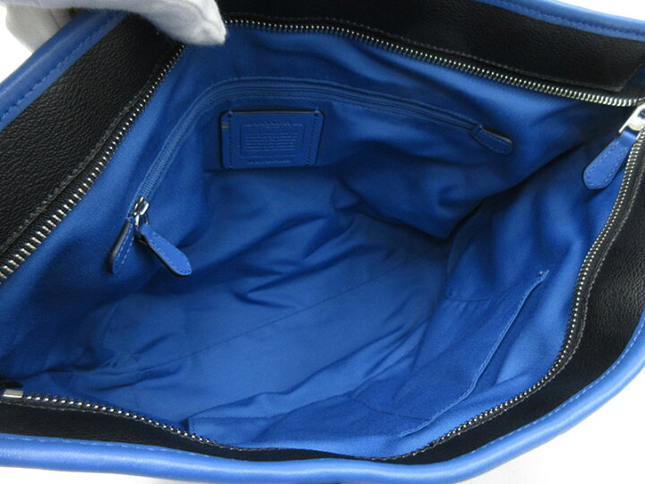 楽天市場】COACH(コーチ) トートバッグ F59329 黒 ブラック×青 ブルー 