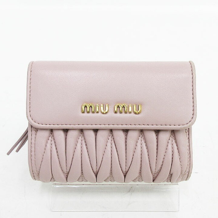 楽天市場】miumiu(ミュウミュウ) マテラッセ 二つ折り財布 5ML002  