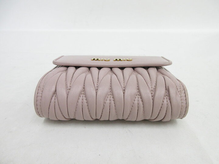 楽天市場】miumiu(ミュウミュウ) マテラッセ 二つ折り財布 5ML002  