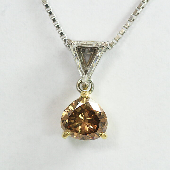 楽天市場】ネックレス ブラウンダイヤモンド 0.74ct ダイヤモンド 計  