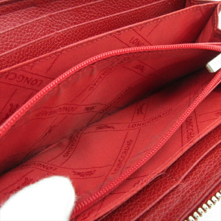 楽天市場】LONGCHAMP(ロンシャン) L字ファスナー 長財布 赤 レザー  