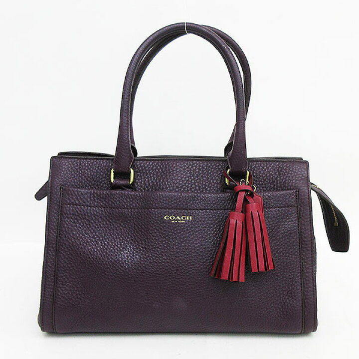 楽天市場】COACH(コーチ) トートバッグ F25340 紫 パープル レザー 