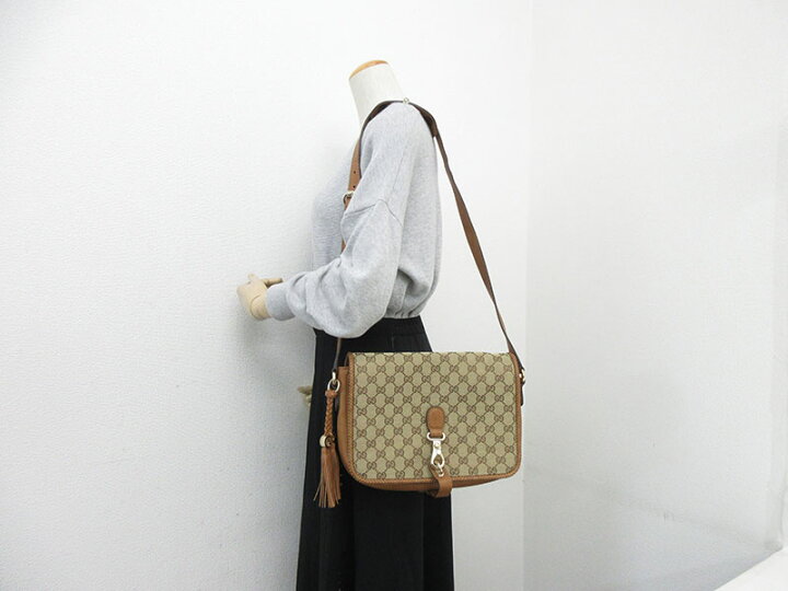 楽天市場】GUCCI(グッチ) GG マラケシュ タッセルフリンジ ショルダー 
