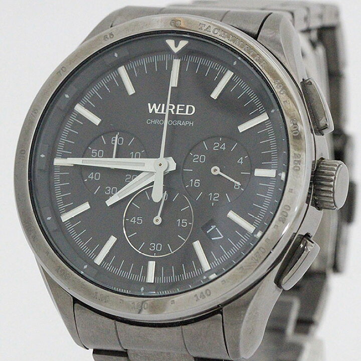 楽天市場】SEIKO(セイコー) ワイアード クロノグラフ VK63 黒 ブラック 