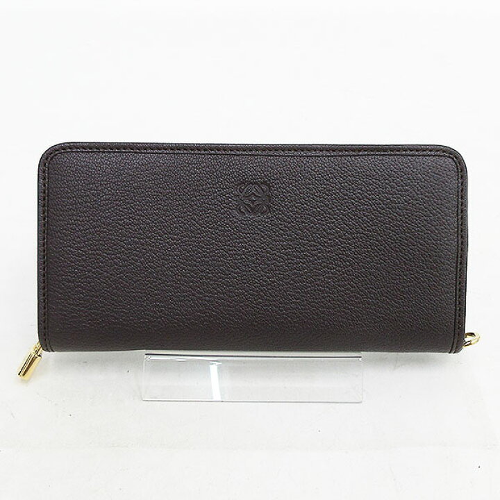楽天市場】LOEWE(ロエベ) ロゴ ラウンドファスナー長財布 茶 ブラウン  