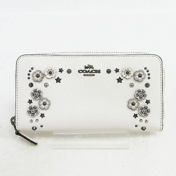 楽天市場】COACH(コーチ) スタッズ ラウンドファスナー長財布 59387 白 