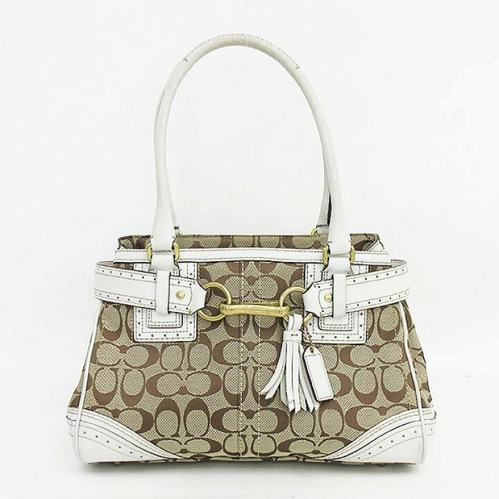 楽天市場】COACH(コーチ) シグネチャー トートバッグ 10507 ベージュ 