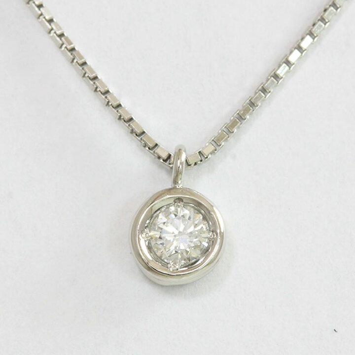 楽天市場】ネックレス 一粒石 ダイヤモンド 0.10ct プラチナ(Pt850  
