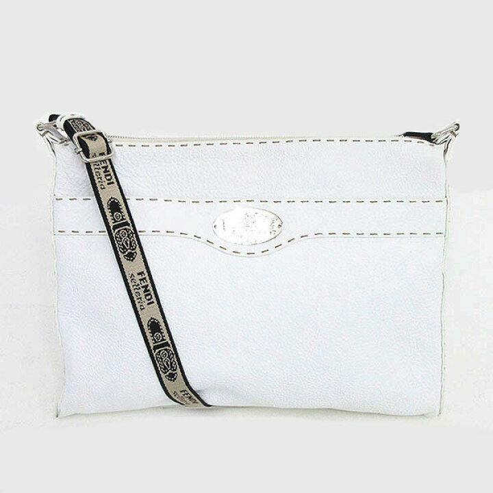 楽天市場】FENDI(フェンディ) セレリア ロングショルダーバッグ 白