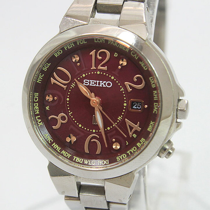 楽天市場】SEIKO(セイコー) ルキア 1B25 紫文字盤/赤紫 ステンレス 