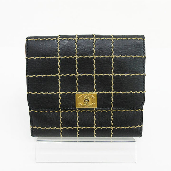 楽天市場】CHANEL(シャネル) Wホック財布 ワイルドステッチ チョコバー 