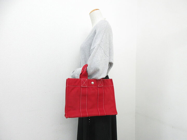楽天市場】HERMES(エルメス) ドーヴィルPM トートバッグ 赤 レッド  
