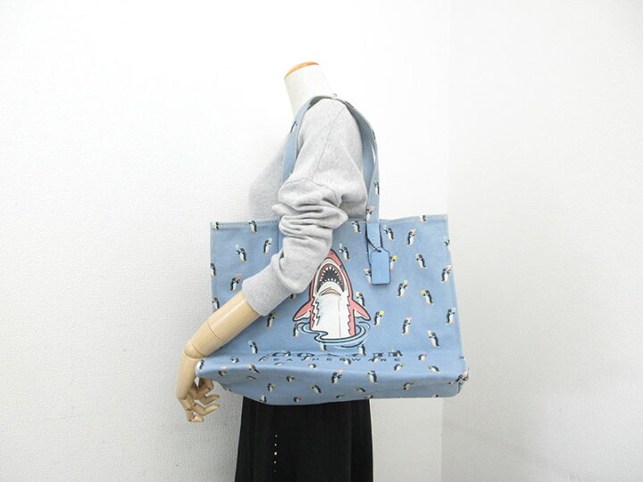 楽天市場】COACH(コーチ) シャーキー トート バッグ 鮫 ペンギン 25740  