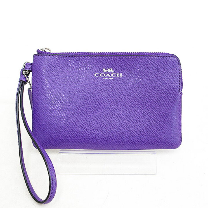 楽天市場】COACH(コーチ) リストレット ポーチ F54626 紫 レザー 