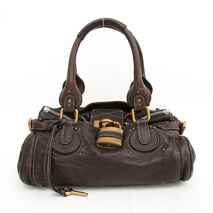 楽天市場】chloe(クロエ) パディントン トートバッグ ショルダー 茶  