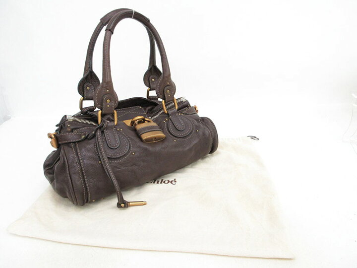 楽天市場】chloe(クロエ) パディントン トートバッグ ショルダー 茶 