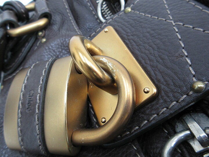楽天市場】chloe(クロエ) パディントン トートバッグ ショルダー 茶 