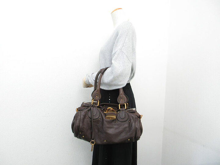 楽天市場】chloe(クロエ) パディントン トートバッグ ショルダー 茶  