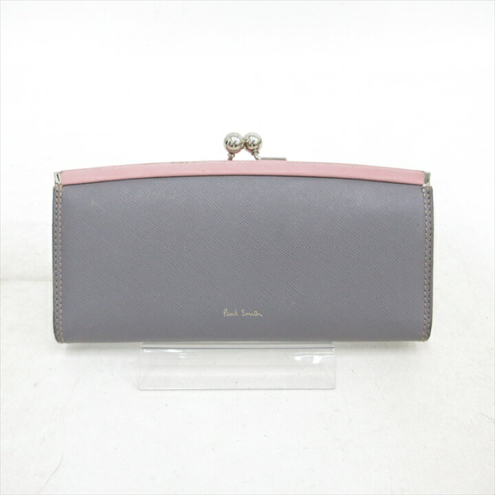 楽天市場】Paul Smith(ポールスミス) がま口 長財布 グレー×ピンク 