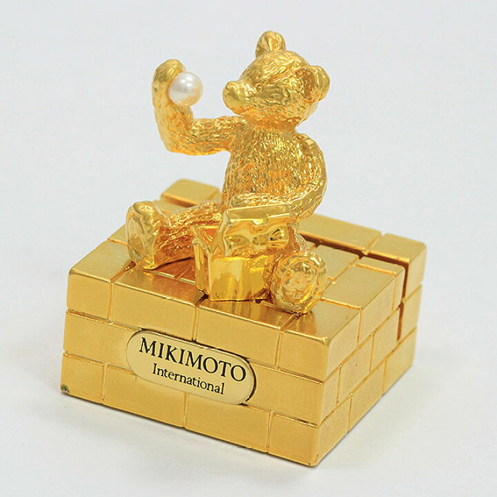 楽天市場】MIKIMOTO(ミキモト) メモスタンド 置き物 クマ ゴールド 