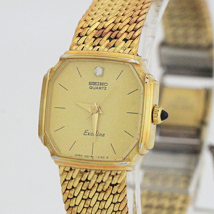 楽天市場】SEIKO(セイコー) エクセリーヌ 1221-5080 ゴールド文字盤 GP  