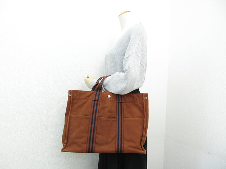 楽天市場】HERMES(エルメス) フールトゥMM トートバッグ ハンド 茶  